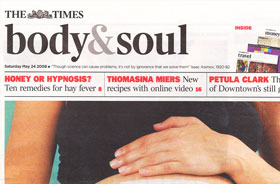 body_soul Norwich PR and Media agency - Liz Hollis - Article in The Times